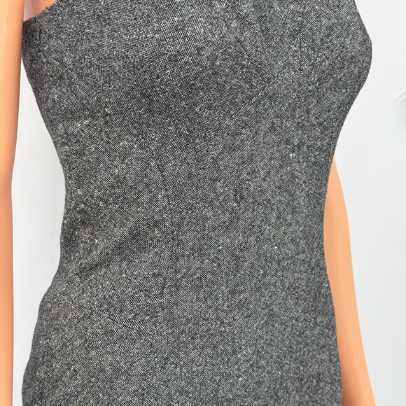 Vintage D&G Dolce & Gabbana Tweed Wool Blend Sheath Y2K Dress US 4 IT 40 Gray - Picture 5 of 16